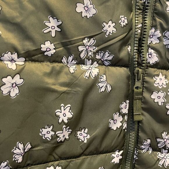 Girls Where Abouts Army Green Floral Coat and Animal Print Coat NWT Size 16 - Picture 4 of 16